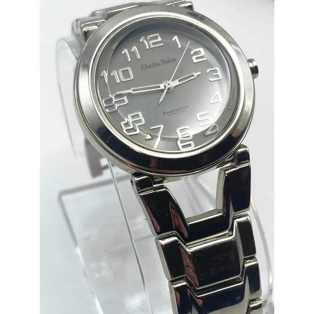 Charles Delon Men's Executive Watch 35mm - Fresh Battery - WR - Wrist 6.25-6.5